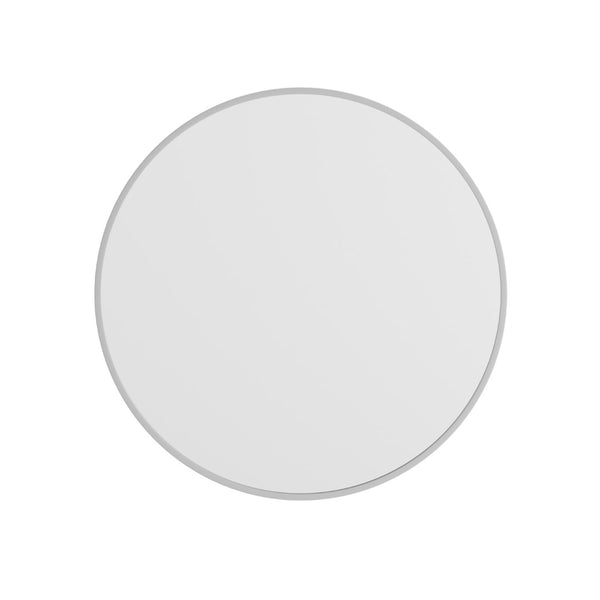 English Elm Julianne Modern Round Wall Mirror - High-Reflectivity Glass, Slim Metal Frame, Versatile for Any Room Silver 30" Round HFKHD-0GD-CRE8-102315-GG