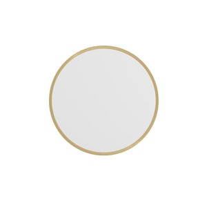English Elm Julianne Modern Round Wall Mirror - High-Reflectivity Glass, Slim Metal Frame, Versatile for Any Room Gold 20" Round HFKHD-0GD-CRE8-291315-GG