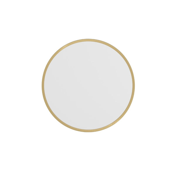 English Elm Julianne Modern Round Wall Mirror - High-Reflectivity Glass, Slim Metal Frame, Versatile for Any Room Gold 20" Round HFKHD-0GD-CRE8-291315-GG