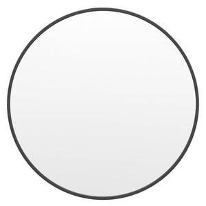 English Elm Julianne Modern Round Wall Mirror - High-Reflectivity Glass, Slim Metal Frame, Versatile for Any Room Black 30" Round HFKHD-0GD-CRE8-812315-GG