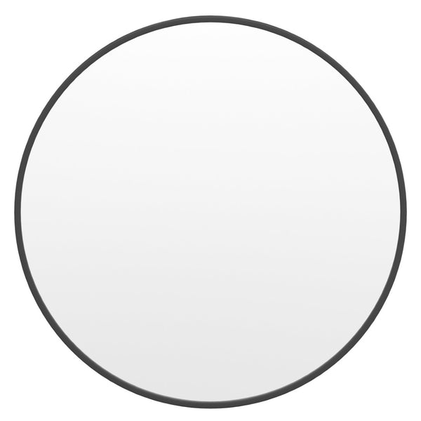 English Elm Julianne Modern Round Wall Mirror - High-Reflectivity Glass, Slim Metal Frame, Versatile for Any Room Black 30" Round HFKHD-0GD-CRE8-812315-GG