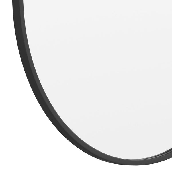 English Elm Julianne Modern Round Wall Mirror - High-Reflectivity Glass, Slim Metal Frame, Versatile for Any Room Black 30" Round HFKHD-0GD-CRE8-812315-GG