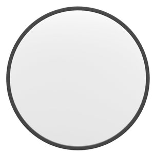 English Elm Julianne Modern Round Wall Mirror - High-Reflectivity Glass, Slim Metal Frame, Versatile for Any Room Black 20" Round HFKHD-0GD-CRE8-981315-GG