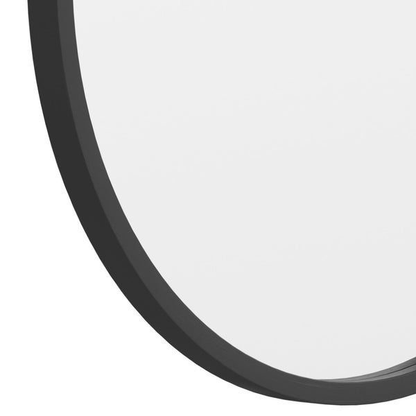 English Elm Julianne Modern Round Wall Mirror - High-Reflectivity Glass, Slim Metal Frame, Versatile for Any Room Black 20" Round HFKHD-0GD-CRE8-981315-GG