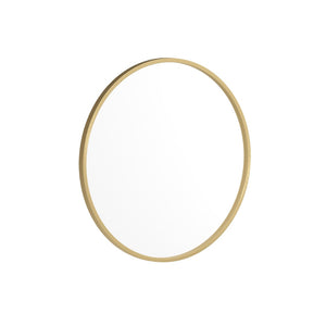 English Elm Julianne Modern Round Wall Mirror - High-Reflectivity Glass, Slim Metal Frame, Versatile for Any Room Gold 24" Round HFKHD-4GD-CRE8-391315-GG