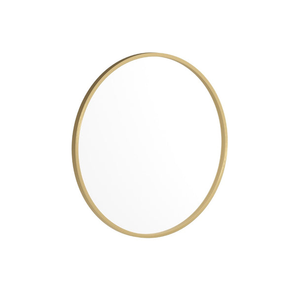 English Elm Julianne Modern Round Wall Mirror - High-Reflectivity Glass, Slim Metal Frame, Versatile for Any Room Gold 24" Round HFKHD-4GD-CRE8-391315-GG