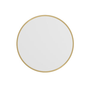 English Elm Julianne Modern Round Wall Mirror - High-Reflectivity Glass, Slim Metal Frame, Versatile for Any Room Gold 24" Round HFKHD-4GD-CRE8-391315-GG