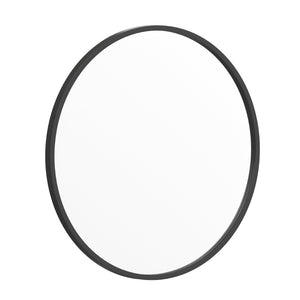 English Elm Julianne Modern Round Wall Mirror - High-Reflectivity Glass, Slim Metal Frame, Versatile for Any Room Black 24" Round HFKHD-4GD-CRE8-712315-GG