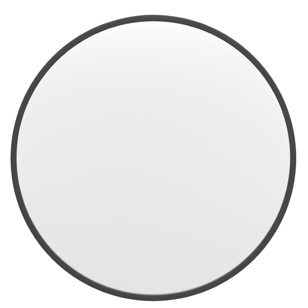 English Elm Julianne Modern Round Wall Mirror - High-Reflectivity Glass, Slim Metal Frame, Versatile for Any Room Black 24" Round HFKHD-4GD-CRE8-712315-GG