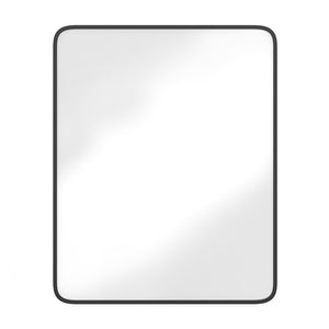 English Elm Jolie 24" x 30" Recessed Bathroom Medicine Cabinet with Rounded Beveled Mirror & Three Shelves Black HFKHD-FM23C0401-L-BLK-GG