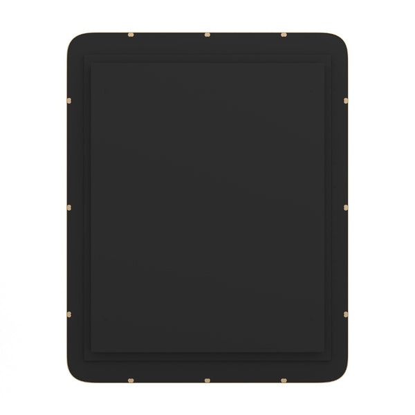 English Elm Jolie 24" x 30" Recessed Bathroom Medicine Cabinet with Rounded Beveled Mirror & Three Shelves Gold HFKHD-FM23C0401-L-GLD-GG