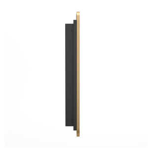 English Elm Jolie 24" x 30" Recessed Bathroom Medicine Cabinet with Rounded Beveled Mirror & Three Shelves Gold HFKHD-FM23C0401-L-GLD-GG