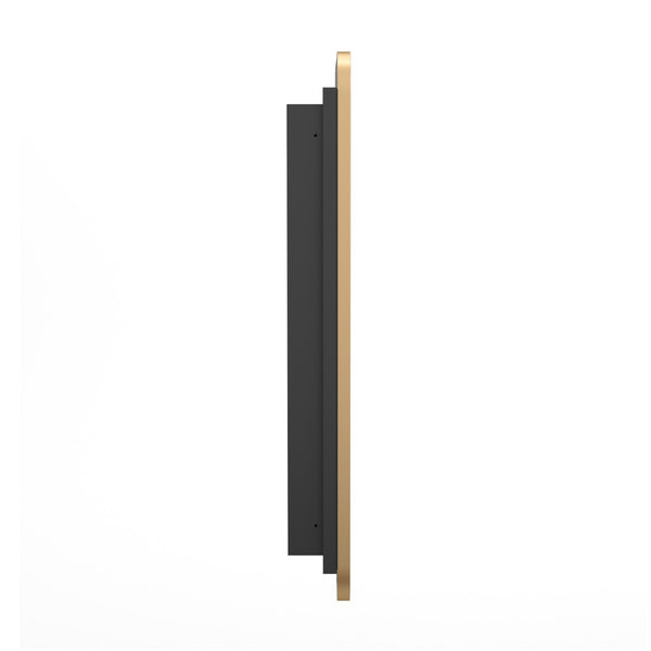 English Elm Jolie 24" x 30" Recessed Bathroom Medicine Cabinet with Rounded Beveled Mirror & Three Shelves Gold HFKHD-FM23C0401-L-GLD-GG