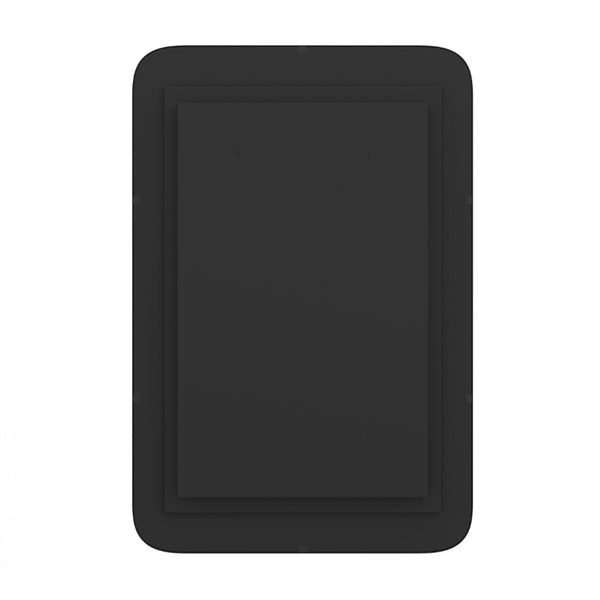 English Elm Jolie 16" x 24" Recessed Bathroom Medicine Cabinet with Rounded Beveled Mirror and Three Shelves Black HFKHD-FM23C0401-S-BLK-GG