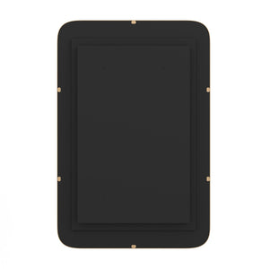 English Elm Jolie 16" x 24" Recessed Bathroom Medicine Cabinet with Rounded Beveled Mirror and Three Shelves Gold HFKHD-FM23C0401-S-GLD-GG