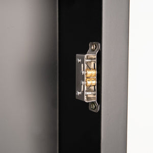 English Elm Jolie 16" x 24" Recessed Bathroom Medicine Cabinet with Rounded Beveled Mirror and Three Shelves Gold HFKHD-FM23C0401-S-GLD-GG