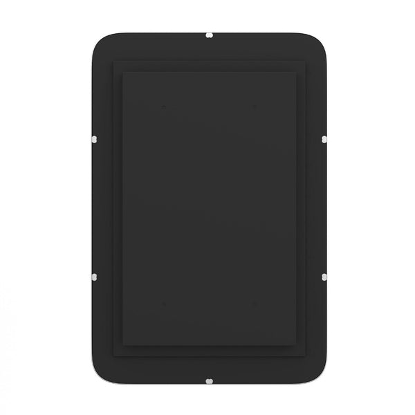 English Elm Jolie 16" x 24" Recessed Bathroom Medicine Cabinet with Rounded Beveled Mirror and Three Shelves Silver HFKHD-FM23C0401-S-SLV-GG