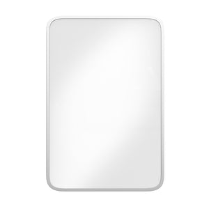 English Elm Jolie 16" x 24" Recessed Bathroom Medicine Cabinet with Rounded Beveled Mirror and Three Shelves Silver HFKHD-FM23C0401-S-SLV-GG