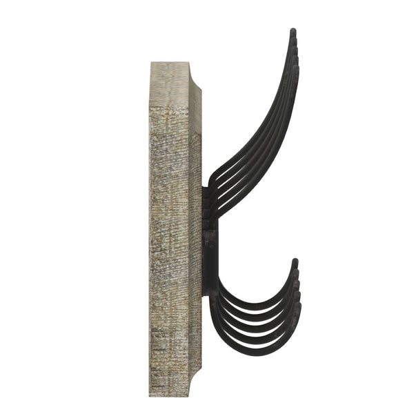 English Elm Daly Wall Mounted Solid Pine Wood Storage Rack with 5 Hooks - Perfect for Entryway and Bathroom Organization Weathered Brown Wood 24"W x 3.1"D x 6.5"H HFKHD-GDI-CRE8-232315-GG