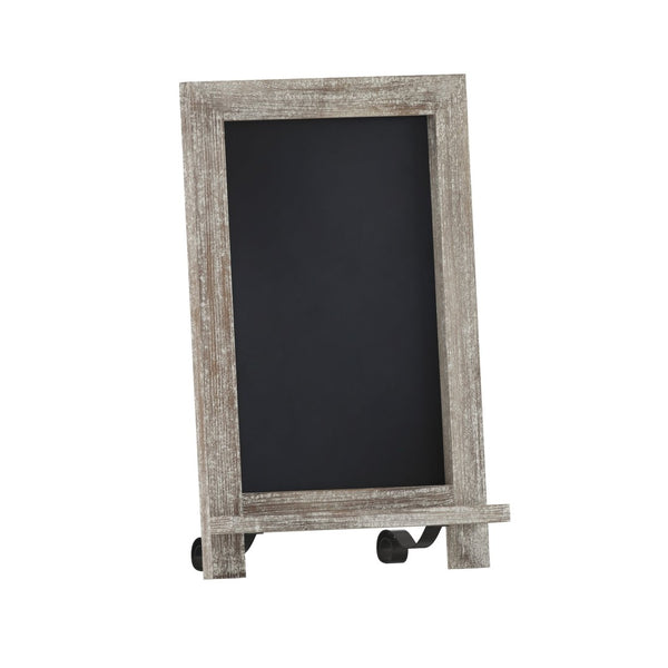 English Elm Canterbury Magnetic Chalkboard Sign with Scrolled Legs – Vintage Charm for Menu, Reminders & Events Weathered Brown 9.5"W x 1.88"D x 14"H HFKHD-GDI-CRE8-322315-GG