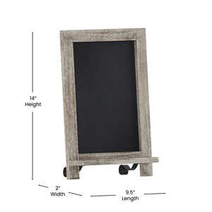 English Elm Canterbury Magnetic Chalkboard Sign with Scrolled Legs – Vintage Charm for Menu, Reminders & Events Weathered Brown 9.5"W x 1.88"D x 14"H HFKHD-GDI-CRE8-322315-GG