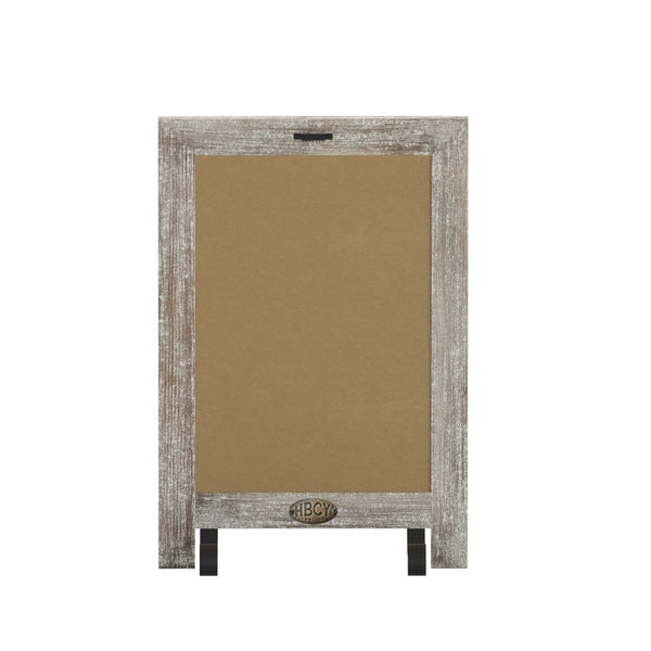 English Elm Canterbury Magnetic Chalkboard Sign with Scrolled Legs – Vintage Charm for Menu, Reminders & Events Weathered Brown 9.5"W x 1.88"D x 14"H HFKHD-GDI-CRE8-322315-GG