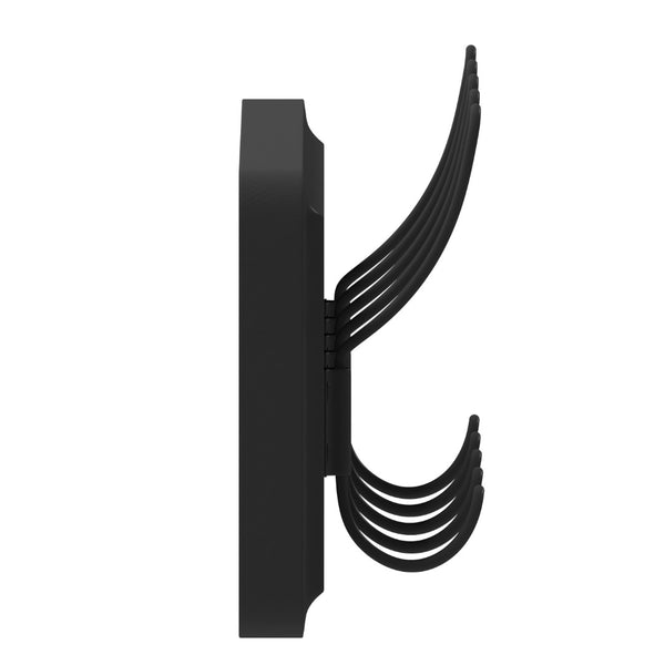 English Elm Daly Wall Mounted Solid Pine Wood Storage Rack with 5 Hooks - Perfect for Entryway and Bathroom Organization Black 24"W x 3.1"D x 6.5"H HFKHD-GDI-CRE8-432315-GG