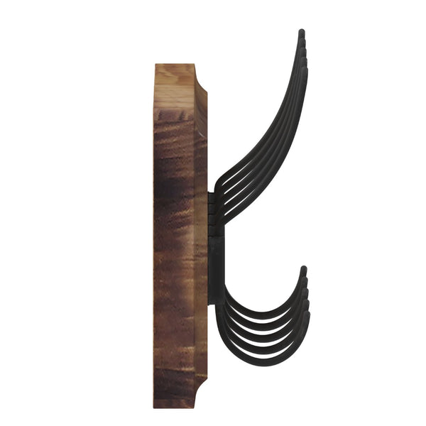 English Elm Daly Wall Mounted Solid Pine Wood Storage Rack with 5 Hooks - Perfect for Entryway and Bathroom Organization Rustic Brown 24"W x 3.1"D x 6.5"H HFKHD-GDI-CRE8-532315-GG