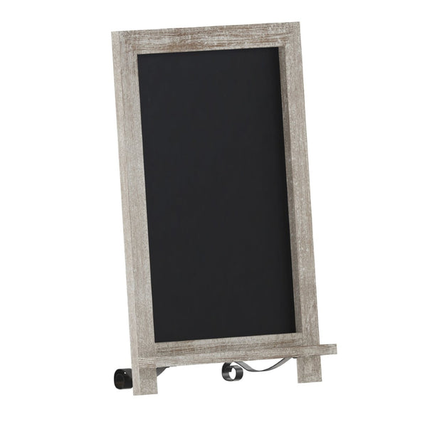 English Elm Canterbury Magnetic Chalkboard Sign with Scrolled Legs – Vintage Charm for Menu, Reminders & Events Weathered Brown 12"W x 1.88"D x 17"H HFKHD-GDI-CRE8-822315-GG