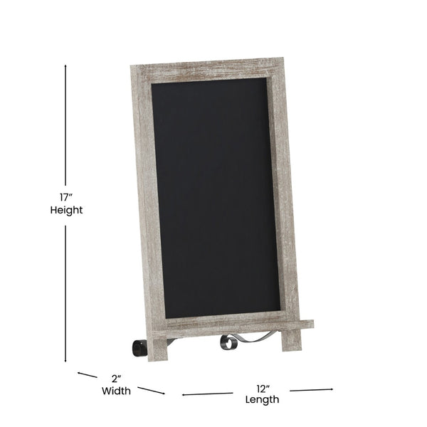 English Elm Canterbury Magnetic Chalkboard Sign with Scrolled Legs – Vintage Charm for Menu, Reminders & Events Weathered Brown 12"W x 1.88"D x 17"H HFKHD-GDI-CRE8-822315-GG