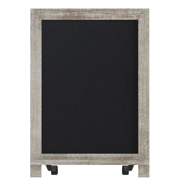 English Elm Canterbury Magnetic Chalkboard Sign with Scrolled Legs – Vintage Charm for Menu, Reminders & Events Weathered Brown 12"W x 1.88"D x 17"H HFKHD-GDI-CRE8-822315-GG