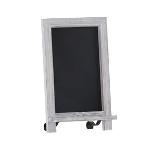 English Elm Canterbury Magnetic Chalkboard Sign with Scrolled Legs – Vintage Charm for Menu, Reminders & Events White Wash 9.5"W x 1.88"D x 14"H HFKHD-GDIS-CRE8-022315-GG