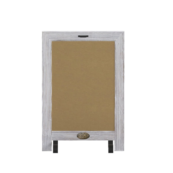 English Elm Canterbury Magnetic Chalkboard Sign with Scrolled Legs – Vintage Charm for Menu, Reminders & Events White Wash 9.5"W x 1.88"D x 14"H HFKHD-GDIS-CRE8-022315-GG