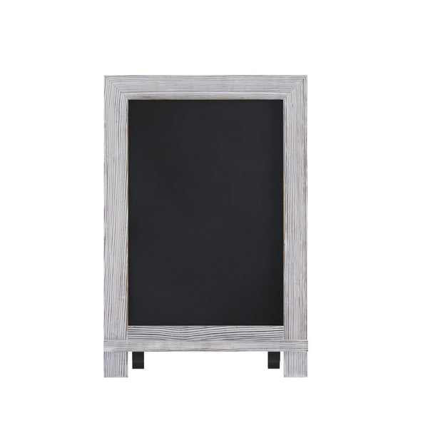 English Elm Canterbury Magnetic Chalkboard Sign with Scrolled Legs – Vintage Charm for Menu, Reminders & Events White Wash 9.5"W x 1.88"D x 14"H HFKHD-GDIS-CRE8-022315-GG