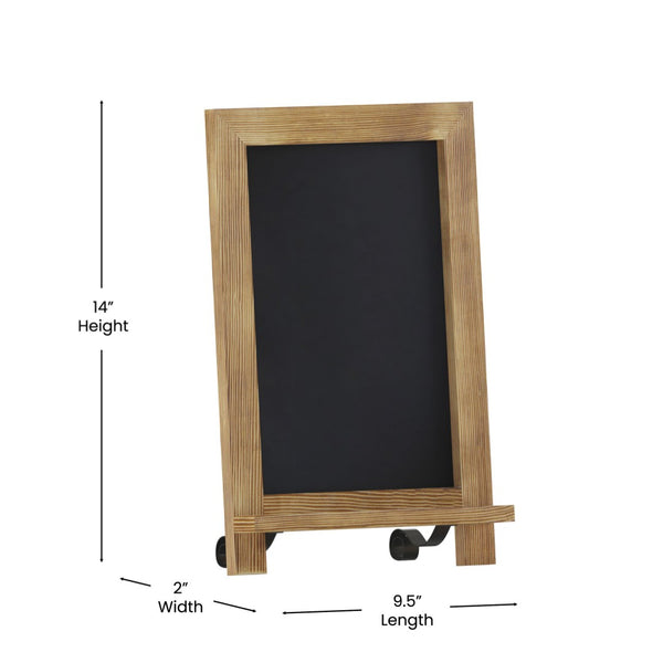 English Elm Canterbury Magnetic Chalkboard Sign with Scrolled Legs – Vintage Charm for Menu, Reminders & Events Torched Brown 9.5"W x 1.88"D x 14"H HFKHD-GDIS-CRE8-122315-GG