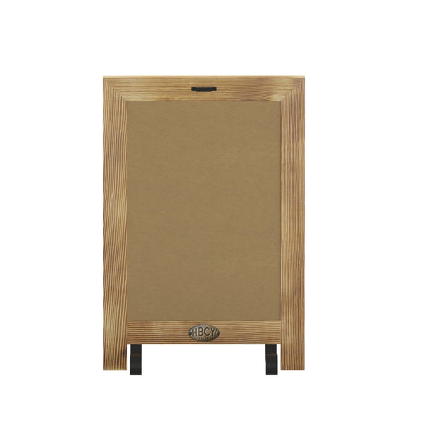 English Elm Canterbury Magnetic Chalkboard Sign with Scrolled Legs – Vintage Charm for Menu, Reminders & Events Torched Brown 9.5"W x 1.88"D x 14"H HFKHD-GDIS-CRE8-122315-GG