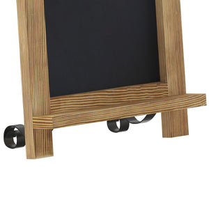 English Elm Canterbury Magnetic Chalkboard Sign with Scrolled Legs – Vintage Charm for Menu, Reminders & Events Torched Brown 9.5"W x 1.88"D x 14"H HFKHD-GDIS-CRE8-122315-GG