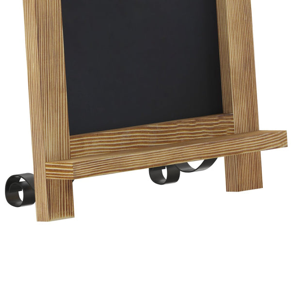 English Elm Canterbury Magnetic Chalkboard Sign with Scrolled Legs – Vintage Charm for Menu, Reminders & Events Torched Brown 9.5"W x 1.88"D x 14"H HFKHD-GDIS-CRE8-122315-GG