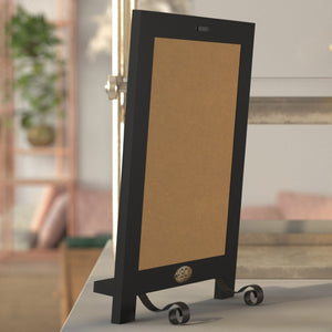 English Elm Canterbury Magnetic Chalkboard Sign with Scrolled Legs – Vintage Charm for Menu, Reminders & Events Black 9.5"W x 1.88"D x 14"H HFKHD-GDIS-CRE8-222315-GG