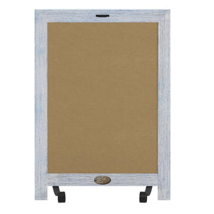 English Elm Canterbury Magnetic Chalkboard Sign with Scrolled Legs – Vintage Charm for Menu, Reminders & Events Rustic Blue 12"W x 1.88"D x 17"H HFKHD-GDIS-CRE8-422315-GG