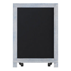 English Elm Canterbury Magnetic Chalkboard Sign with Scrolled Legs – Vintage Charm for Menu, Reminders & Events Rustic Blue 12"W x 1.88"D x 17"H HFKHD-GDIS-CRE8-422315-GG