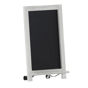 English Elm Canterbury Magnetic Chalkboard Sign with Scrolled Legs – Vintage Charm for Menu, Reminders & Events White Wash 12"W x 1.88"D x 17"H HFKHD-GDIS-CRE8-522315-GG