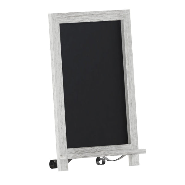 English Elm Canterbury Magnetic Chalkboard Sign with Scrolled Legs – Vintage Charm for Menu, Reminders & Events White Wash 12"W x 1.88"D x 17"H HFKHD-GDIS-CRE8-522315-GG