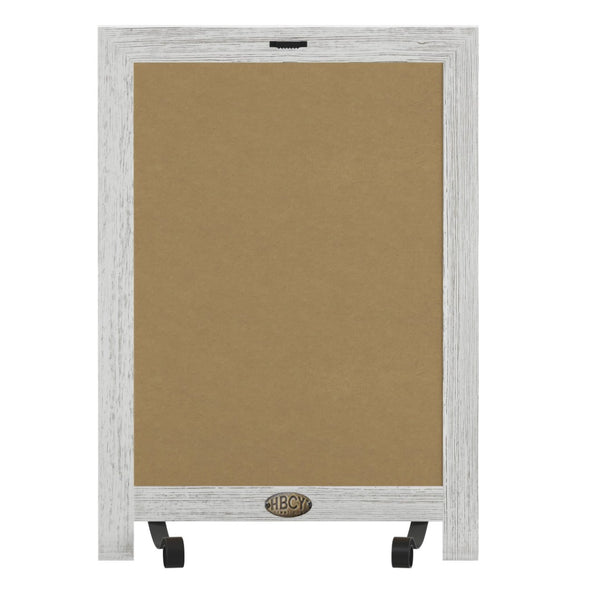 English Elm Canterbury Magnetic Chalkboard Sign with Scrolled Legs – Vintage Charm for Menu, Reminders & Events White Wash 12"W x 1.88"D x 17"H HFKHD-GDIS-CRE8-522315-GG