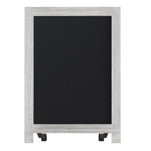English Elm Canterbury Magnetic Chalkboard Sign with Scrolled Legs – Vintage Charm for Menu, Reminders & Events White Wash 12"W x 1.88"D x 17"H HFKHD-GDIS-CRE8-522315-GG