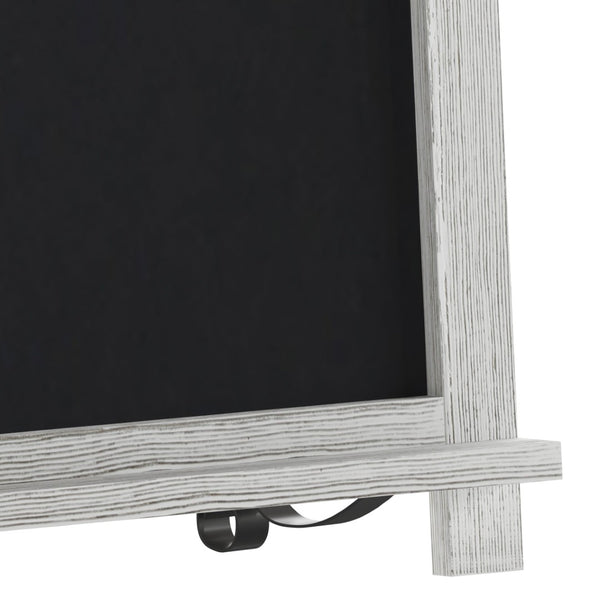 English Elm Canterbury Magnetic Chalkboard Sign with Scrolled Legs – Vintage Charm for Menu, Reminders & Events White Wash 12"W x 1.88"D x 17"H HFKHD-GDIS-CRE8-522315-GG