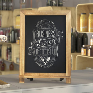English Elm Canterbury Magnetic Chalkboard Sign with Scrolled Legs – Vintage Charm for Menu, Reminders & Events Torched Brown 12"W x 1.88"D x 17"H HFKHD-GDIS-CRE8-622315-GG