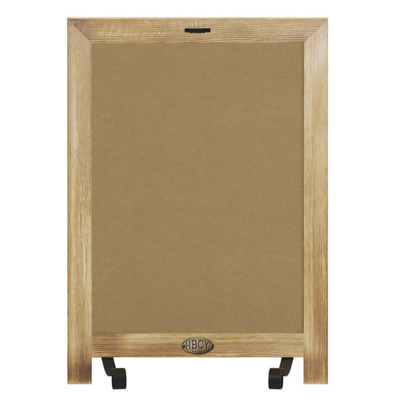 English Elm Canterbury Magnetic Chalkboard Sign with Scrolled Legs – Vintage Charm for Menu, Reminders & Events Torched Brown 12"W x 1.88"D x 17"H HFKHD-GDIS-CRE8-622315-GG