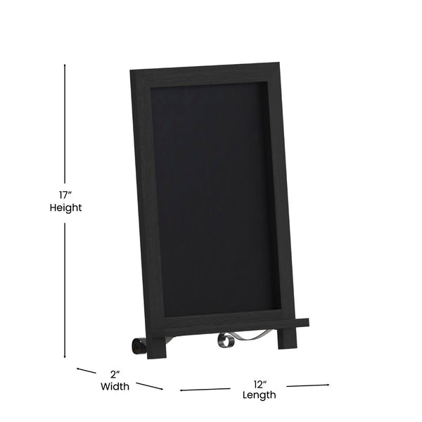 English Elm Canterbury Magnetic Chalkboard Sign with Scrolled Legs – Vintage Charm for Menu, Reminders & Events Black 12"W x 1.88"D x 17"H HFKHD-GDIS-CRE8-722315-GG