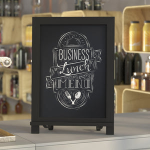 English Elm Canterbury Magnetic Chalkboard Sign with Scrolled Legs – Vintage Charm for Menu, Reminders & Events Black 12"W x 1.88"D x 17"H HFKHD-GDIS-CRE8-722315-GG
